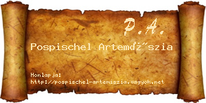 Pospischel Artemíszia névjegykártya